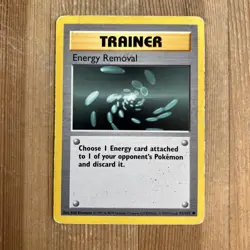 Energy Removal 92/102 Base Set Shadowless Pokemon 1999 WOTC Vintage Card HP - Image 1