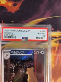 Pokemon Card Persian Snobilikat Art Rare Holo Night Wanderer Japanese PSA 10 - Image 4