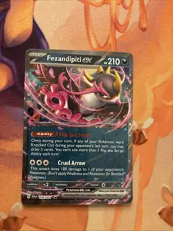 Fezandipiti ex 038/064 Scarlet & Violet Shrouded Fable Holo Pokemon TCG Card - Image 1