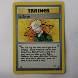 Lt Surge 101/132 Gym Heroes Rare 1999 WOTC vintage NM Pokemon Card - HD Photos - Image 1