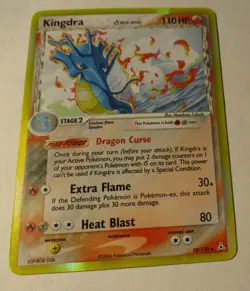 Pokemon TCG EX Holon Phantoms Kingdra 10/110 Holo Card 2006 Played - Image 2