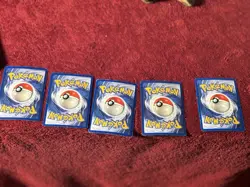Set of 5 Played Condition Vintage Pokemon TCG Holo Cards No Reserve - Image 5