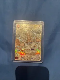 One Piece Card Luffy OP05-119 OP11 SP SEC Parallel Gold 3rd Anniversary Japanese - Image 1