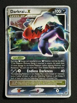 Pokemon TCG Great Encounters Darkrai LV.X 104/106 Holo Ultra Rare Card 2008 - Image 1