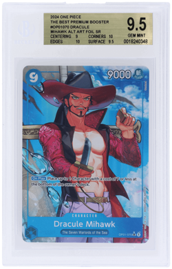 2024 One Piece Card the Best Premium Booster Dracule Mihawk BGS 9.5 - Image 1