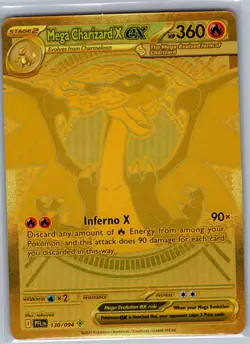 Mega Charizard X ex - 130/094 ME02: Phantasmal Flames - Pokemon Card - NM - Image 1