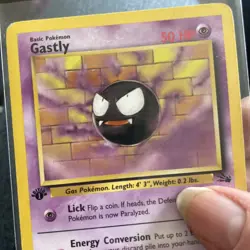 Gastly 1st Edition Fossil 33/62 Uncommon VTG Pokemon Card, Lightly Played TCG - Image 3