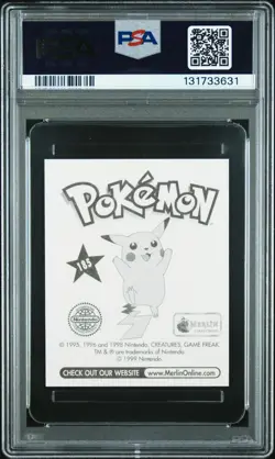1999 Topps Merlin Pokemon Stickers Gengar Haunter Gastly 185 186 187 PSA 8 10 8 - Image 3