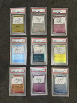 PSA 10 Yu Nagaba Eevee’s Promo Complete Set Of 9 Pokemon Card Japanese - Image 1