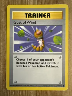 Gust of Wind - 93/102 - Common - Shadowless Edition LP English Pokemon Base Set - Image 1