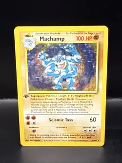 Pokemon TCG Machamp Base Set 8/102 Holo 1st Edition Holo Rare - Image 2