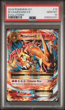 2016 POKEMON XY EVOLUTIONS #13 M CHARIZARD EX PSA 10 - Image 1