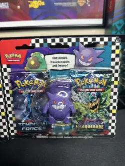 2x Pokemon TCG Back to School Eraser Blister 2024 (1 Gengar And 1 Bellibolt) New - Image 2