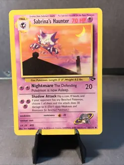 Pokemon TCG Sabrina's Haunter Gym Challenge Unlimited #55/132 WOTC VTG 2000 - Image 1