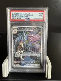 2025 Pokemon DRI EN Team Rockets Weezing Illustration Rare PSA 9 - Image 1