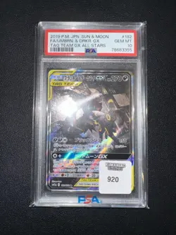 Umbreon & Darkrai GX (sm12a 182) Tag Team GX: Tag All Stars - Psa 10 - Pokemon - Image 1