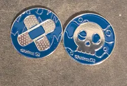 Pokemon TCG Metal Status Counter Coins Poison & Bandage - Image 1