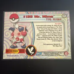 Topps Pokemon Series 3 Mr Mime 122 Non Holo Tv Animation Edition -So Minty! - Image 2