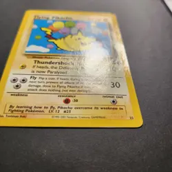 2001 Flying Pikachu #25 - Black Star Promo Non-Holo Rare - Pokemon TCG - LP - Image 2