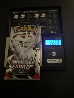 Very Heavy! 22.83g Pokemon TCG SV10.5 White Flare Booster Pack Sealed! - Image 1