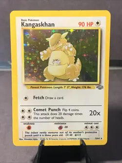 Pokemon TCG Kangaskhan Holo Rare Jungle Unlimited 5/64 Vintage WOTC 1999 LP - Image 1