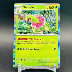 Meganium Black Star 001 Pokemon Mega Evolution Stamped Promo NM - Image 1