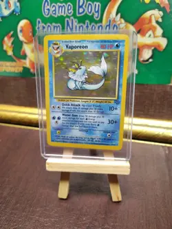 1999 POKEMON TCG VAPOREON JUNGLE HOLO UNLIMITED 12/64 LP - Image 1