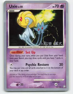2008 Pokemon, Legends Awakened, #43/146 Uxie, Rare, 2010 World Championships YK - Image 1