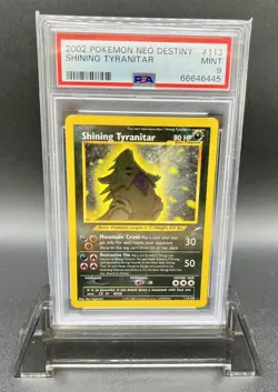 2002 Pokemon Neo Destiny Shining Tyranitar #113 PSA 9 - Image 1