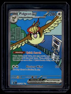 Pidgeot ex SIR 225/197 SV03: Obsidian Flames Pokemon TCG Holo NM - Image 1