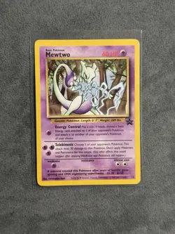 1999 Pokemon TCG Mewtwo WOTC Black Star Promo #12 Non-Holo Rare LP - Image 1