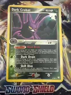 Pokemon Dark Crobat 3/109 2004 Team Rocket Returns Holo Rare LP - Image 1