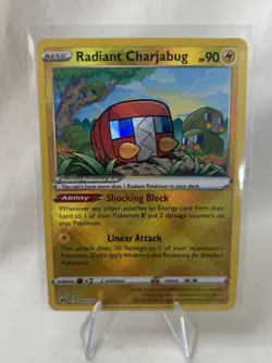 Radiant Charjabug 051/159 Crown Zenith Shiny Holo Rare Pokemon TradingCG 2023 NM - Image 1