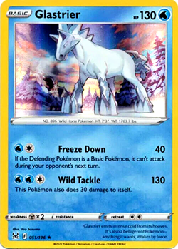 Pokemon TCG Glastrier - 051/196 Sword and Shield Lost Origin Holo Rare - Image 1