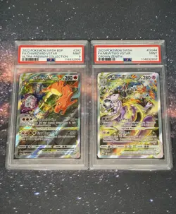 Mewtwo Gg44 Charizard SWSH262 VStar Pokemon Crown Zenith PSA 9 Sequential Set - Image 1