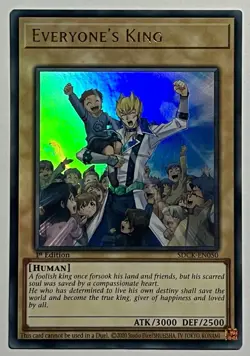 Everyone’s King SDCK-EN050 (NM) Ultra Rare 1st Edition YuGiOh! TCG Promo - Image 1