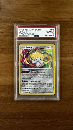 Pokemon TCG Jirachi Card 119/185 SWSH Vivid Voltage Rare, Gem Mint - Image 1