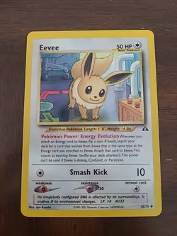 Eevee 38/75 Neo Discovery Uncommon Pokemon Card LP - Image 1