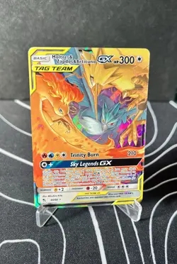 Pokemon TCG Moltres Zapdos Articuno GX 44/68 Tag Team Holo Card Mint Condition - Image 3