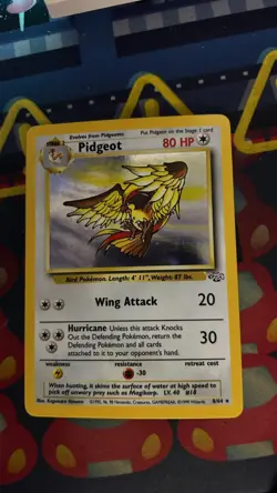 Pidgeot 8/64 LP! Holo Rare Jungle Set Unlimited Edition Pokemon Card 1999 WOTC - Image 1