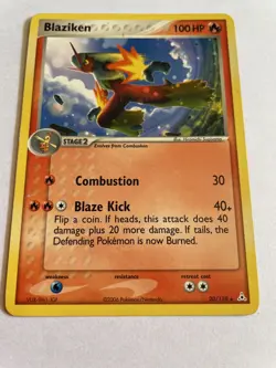 BLAZIKEN 20/110 Non-Holo Rare EX Holon Phantoms Pokemon Card Light Play - Image 1