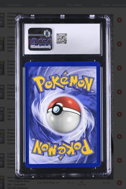 CGC Gem Mint 10 Fire Energy 98/102 Base Set Vintage 1999 Pokemon TCG Card Graded - Image 2