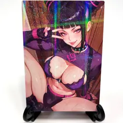Street Fighter Juri Han Sexy Anime Waifu Girl Doujin Lewd Goddess Story Art Card - Image 1