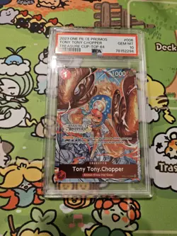2023 ST01-006 Tony Tony Chopper Top 64 Treasure Cup Promo One Piece Card PSA 10 - Image 1