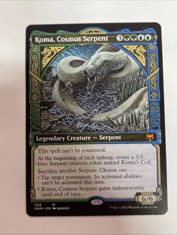 Koma, Cosmos Serpent (Showcase) Kaldheim #326 Mythic - Image 1