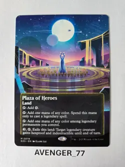 Magic MTG 0078 Plaza of Heroes Borderless Edge of Eternities Stellar Sights EOS - Image 1