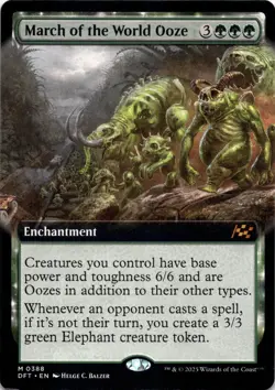 March of the World Ooze EXTENDED ART Aetherdrift Magic MTG NM - Image 1
