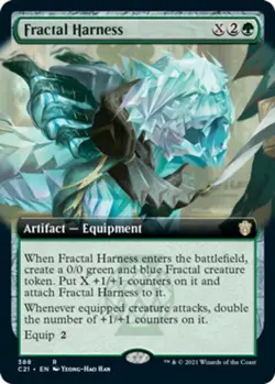 1x Fractal Harness ~ Extended Art NM-Mint, English Commander 2021 MTG Magic - Image 1