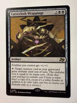 MTG Magic the Gathering Cursecloth Wrappings (81/568) Aetherdrift NM - Image 1