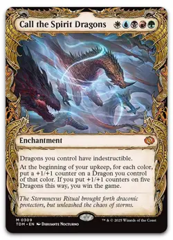 Call the Spirit Dragons (Showcase) #309 (NM) Tarkir Dragonstorm TDM Magic MTG - Image 1